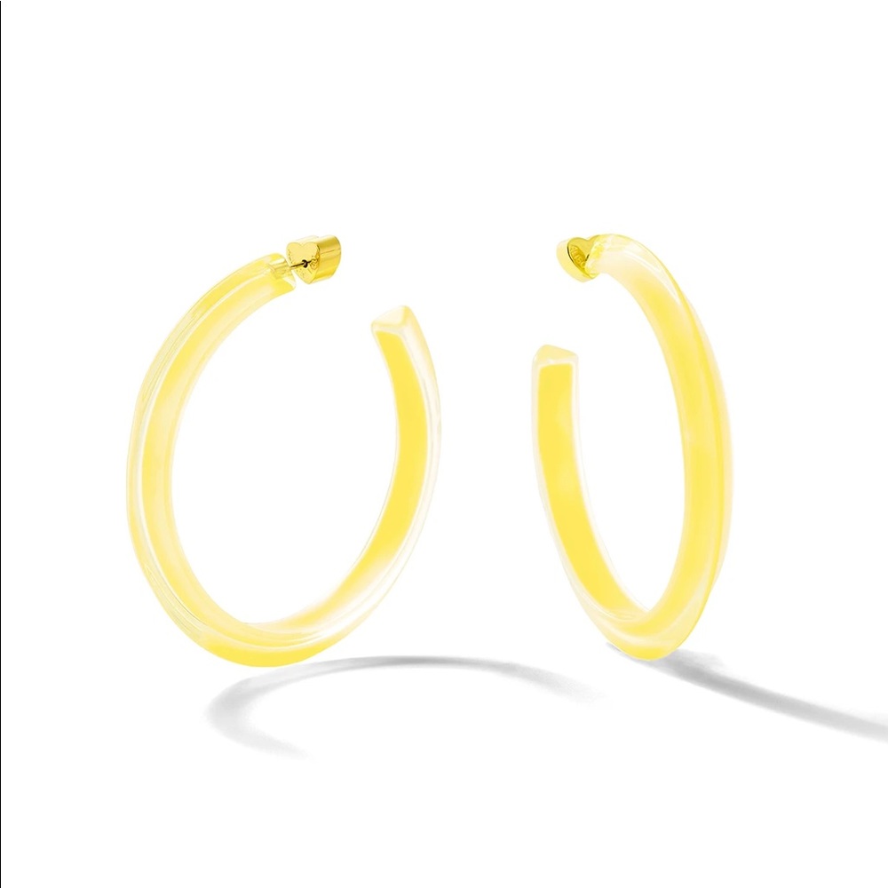 Alison Lou NEON YELLOW Jelly Hoops💛💛